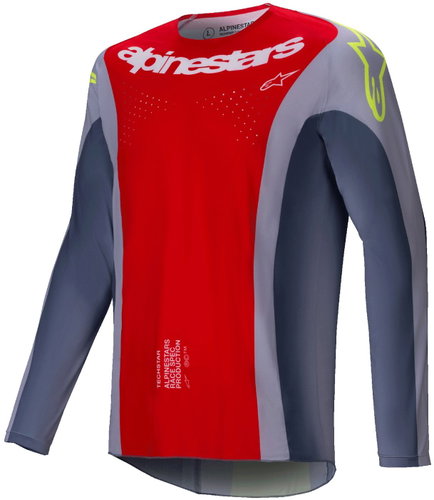 ALPINESTARS TECHSTAR MELT, červený/šedý, 2025, vel. L - Jersey - Main image