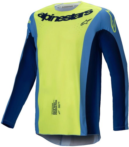 ALPINESTARS TECHSTAR MELT, žlutý fluo/modrý, 2025, vel. XL - Jersey - Main image