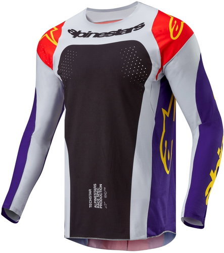 ALPINESTARS TECHSTAR OCURI, oranžový/šedý/fialový/žlutý, 2024, vel. XL - Jersey - Main image