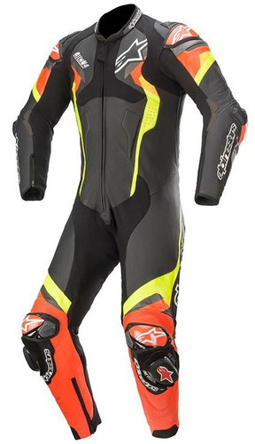 ALPINESTARS jednodílná ATEM 4, černá/červená fluo/žlutá fluo, vel. 50 - Motorcycle overalls - Main image