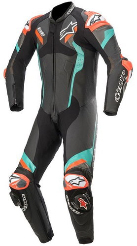 ALPINESTARS jednodílná ATEM 4, černá/modrá/červená fluo, vel. 58 - Moto kombinéza - Main image