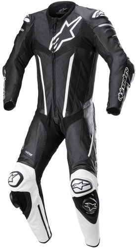 ALPINESTARS jednodílná FUSION, TECH-AIR kompatibilní, černá/bílá, vel. 58 - Moto kombinéza - Main image