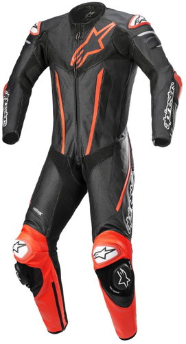 ALPINESTARS jednodílná FUSION, TECH-AIR kompatibilní, černá/červená fluo, vel. 50 - Moto kombinéza - Main image