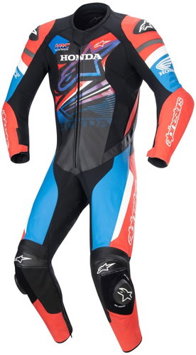 ALPINESTARS jednodílná GP FORCE HONDA, TECH-AIR 5 kompatibilní, černá, 2025, vel. 60 - Motorcycle overalls - Main image