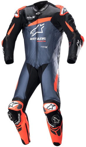 ALPINESTARS jednodílná GP PLUS 4, TECH-AIR kompatibilní, černá/červená/modrá, 2024, vel. 50 - Moto kombinéza - Main image