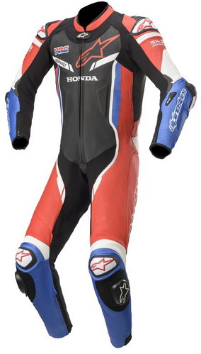 ALPINESTARS jednodílná GP PRO 3 HONDA kolekce, TECH-AIR kompatibilní, černá/červ., vel. 46 - Motorcycle overalls - Main image