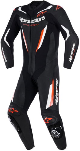 ALPINESTARS jednodílná GP FORCE V2, černá/bílá/červená fluo, 2026, vel.58 - Motorcycle overalls - Main image