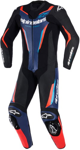 ALPINESTARS jednodílná GP FORCE V2, černá/modrá/červená fluo, 2026, vel.48 - Motorcycle overalls - Main image