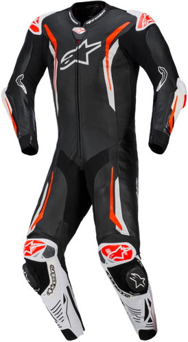 ALPINESTARS jednodílná GP TECH V5, černá/bílá/červená fluo, 2026, vel.58 - Motorcycle overalls - Main image