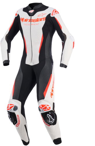 ALPINESTARS jednodílná STELLA GP-R7, dámská, bílá/červená fluo/černá, 2026, vel.40 - Motorcycle overalls - Main image