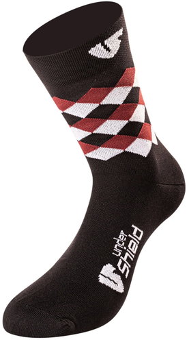 Under Shield ponožky SOLID, černé/červené/bílé, vel. 39/42 - Socks - Main image