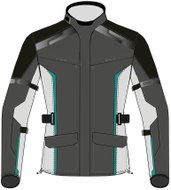 iXS Dámská bunda EVANS-ST 2.0 X56048 tmavě šedá-světle šedá-tyrkysová DM - Motorcycle Jacket