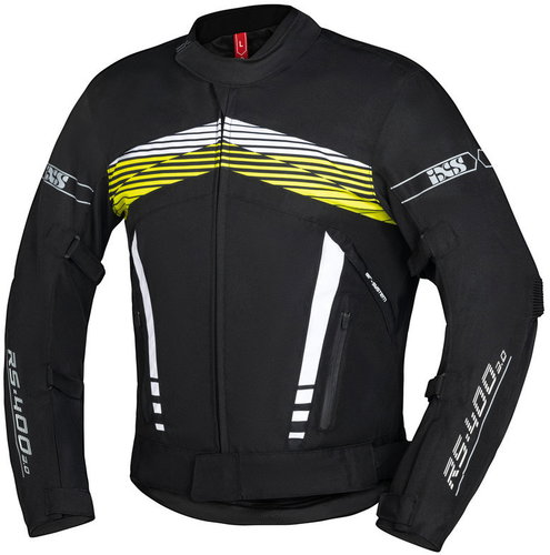 iXS Sportovní bunda RS-400-ST 3.0 X56046 černo-bílo-neonově žlutá L - Motorcycle Jacket - Main image