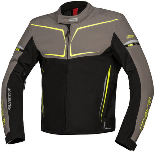 iXS Sportovní bunda TS-PRO-ST-PLUS X55060 černá-antraciová-limetková M - Motorcycle Jacket - Main image