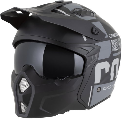 CASSIDA Cross Country Code Helmet, (Matt Black/Dark Grey/Light Grey) 2026 Size XS - Motorbike Helmet - Main image