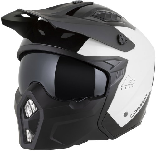 CASSIDA Cross Country Dual Helmet, (White/Black) 2026 size L - Motorbike Helmet - Main image