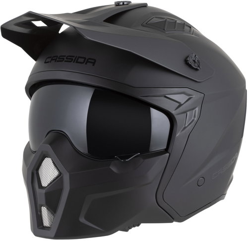 CASSIDA Cross Country Solid Helmet, (Matt Black/Black) 2026 size L - Motorbike Helmet - Main image