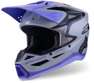 ALPINESTARS Přilba S-M3 edice JETT LAWRENCE, dětská (šedá/fialová/černá) 2027 vel. M - Motorbike Helmet