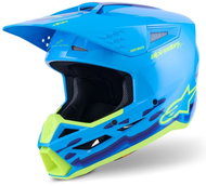ALPINESTARS Přilba S-M3 FORCE, (modrá/žlutá fluo) 2027 vel. 2XL - Motorbike Helmet