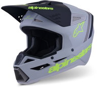 ALPINESTARS Přilba S-M3 RADIUM, (šedá mat/žlutá fluo/černá) 2027 vel. XL - Motorbike Helmet