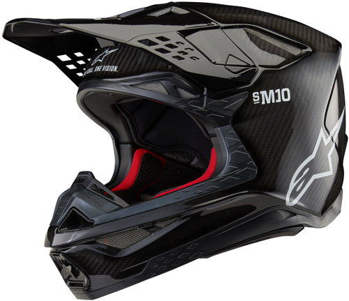 ALPINESTARS SUPERTECH S-M10 SOLID FIM2 helmet, (gloss carbon) 2026 size M - Motorbike Helmet - Main image