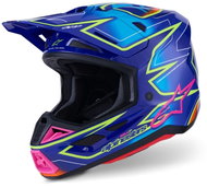 ALPINESTARS Přilba SUPERTECH S-M7 CAST, (modrá/růžová/žlutá fluo) 2027 vel. XS - Motorbike Helmet