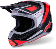 ALPINESTARS Přilba SUPERTECH S-M7 RISE, (černá/stříbrná/červená fluo) 2027 vel. XS - Motorbike Helmet