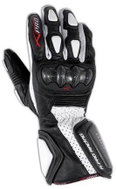 A-PRO TILT WH - black and white leather motorcycle gloves 3XL - Motorcycle Gloves