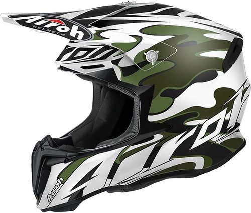 AIROH TWIST MIMETIC TWMI38 - off-road green moto helmet, XXL - Motorbike Helmet - Main image