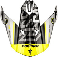 CASSIDA visor for Cross Cup Sonic helmets (white/yellow fluo) - Helmet Peak