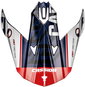 Helmet Peak CASSIDA visor for Cross Cup Sonic helmets (blue/white/red) - Kšilt na helmu
