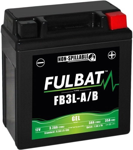 FULBAT Gel battery FB3L-A/B GEL (YB3L-A/B GEL) - Motorcycle batteries - Main image