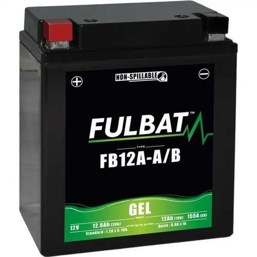 FULBAT Gel battery FB12A-A/B GEL (YB12A-A/B GEL) - Motorcycle batteries - Main image