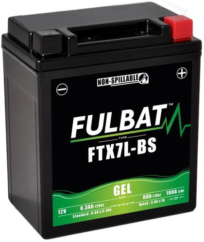 FULBAT Gel battery FTX7L-BS GEL (YTX7L-BS GEL) - Motorcycle batteries - Main image