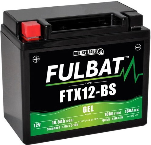 FULBAT Gel battery FTX12-BS GEL (YTX12-BS GEL) - Motorcycle batteries - Main image