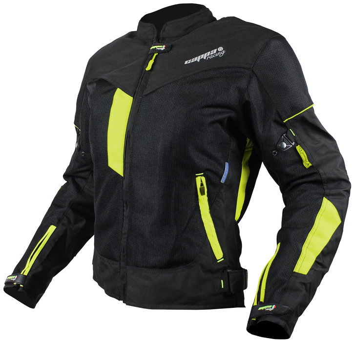 Cappa Racing MONTE CARLO Női motoros dzseki, fekete/fluo, L