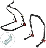 SEFIS D18 front steering rack and rear rack set - hooks - black - Motorbike Stand