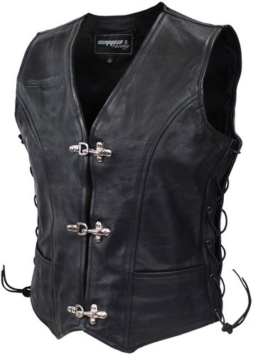 CAPPA RACING Men's leather vest MONTEREY 2XL - Motorcycle Vest - Main image