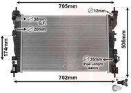 VAN WEZEL radiator, engine cooling 01002120 - Car cooler