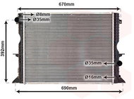 VAN WEZEL radiator, engine cooling 02002184 - Car cooler