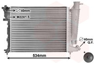 VAN WEZEL radiator, engine cooling 09002059 - Car cooler