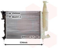 VAN WEZEL radiator, engine cooling 09002167 - Car cooler