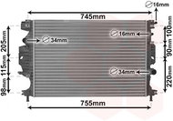 VAN WEZEL radiator, engine cooling 18012716 - Car cooler