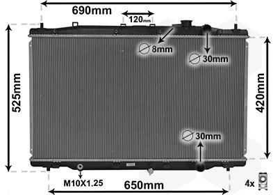 VAN WEZEL radiator, engine cooling 25012702 - Car cooler - Main image