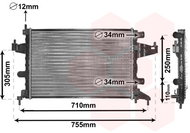 VAN WEZEL radiator, engine cooling 37002303 - Car cooler