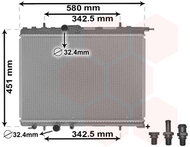 VAN WEZEL radiator, engine cooling 40002001 - Car cooler
