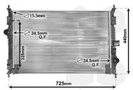 VAN WEZEL chladič, chlazení motoru 40002386 - Car cooler