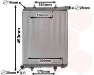 VAN WEZEL radiator, engine cooling 40002411 - Car cooler