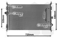 VAN WEZEL chladič, chlazení motoru 40012386 - Car cooler