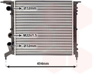 VAN WEZEL radiator, engine cooling 43002042 - Car cooler